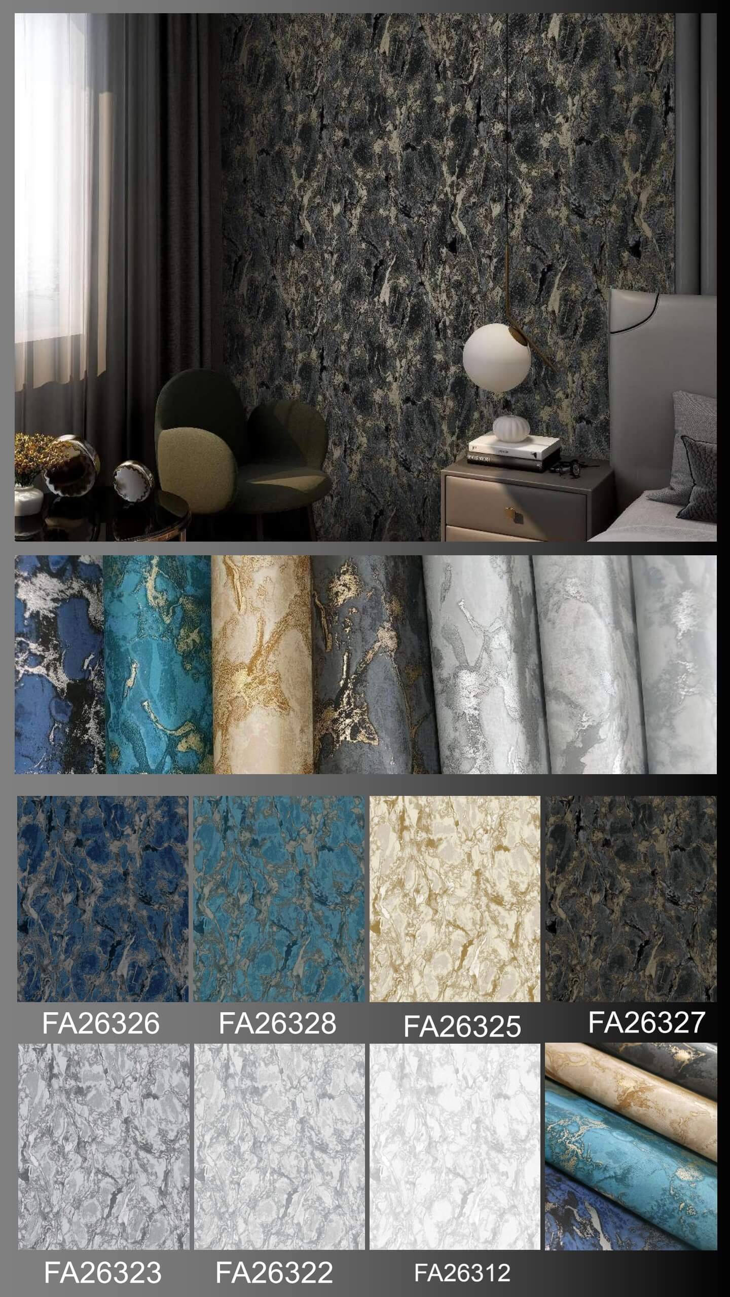 Zara Shimmer Metallic Geometric Wallpaper in Emerald & Gold from China