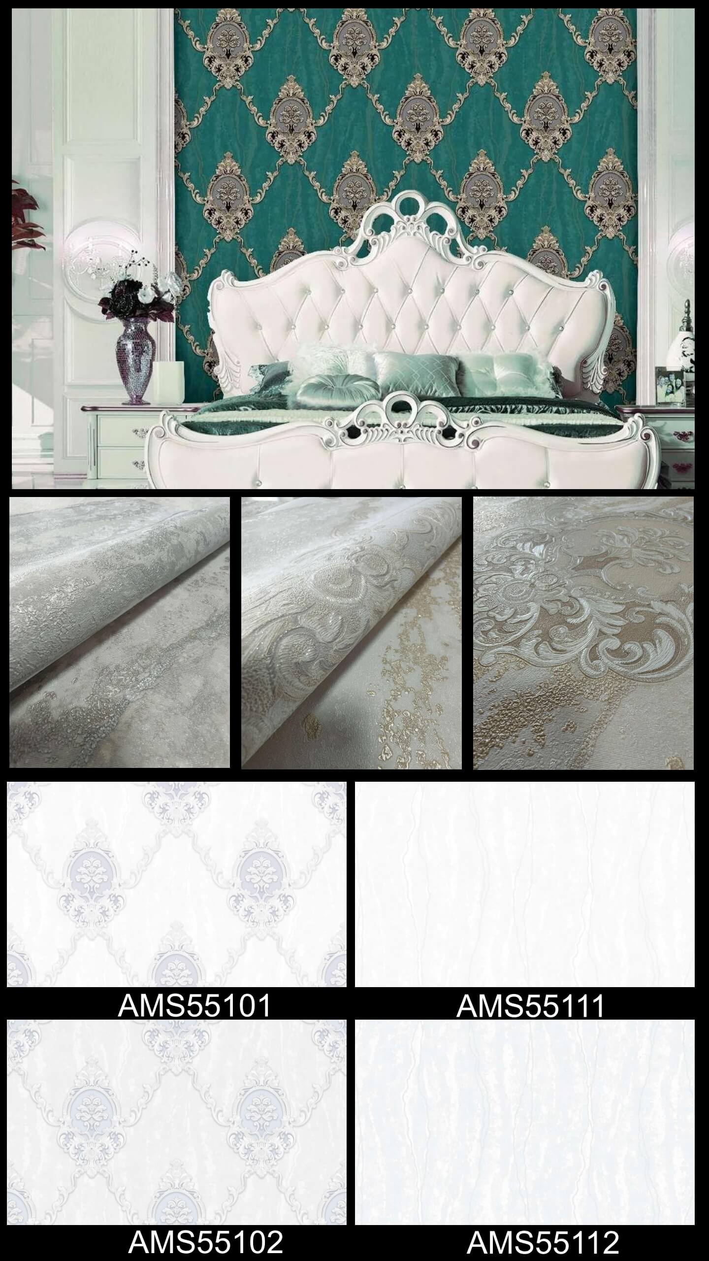 Trendy Damask Design PVC Wallpapers CostEffective Wall Decors Premium