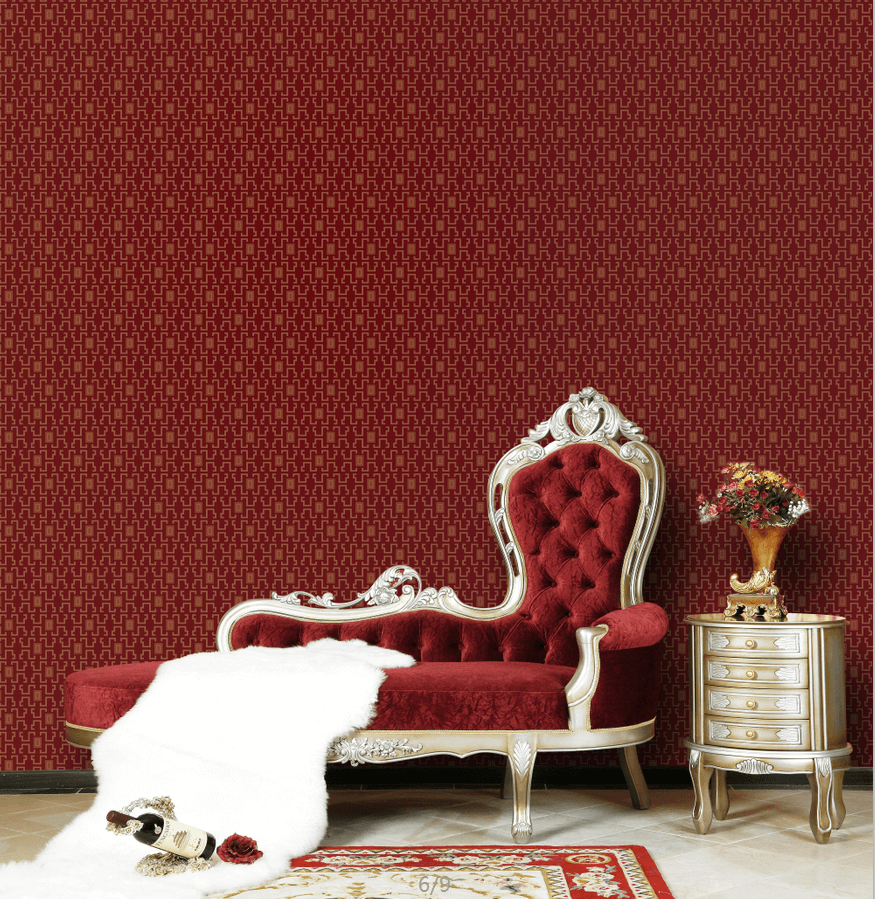 European Style Bedroom Living Room Background Wallpaper from China