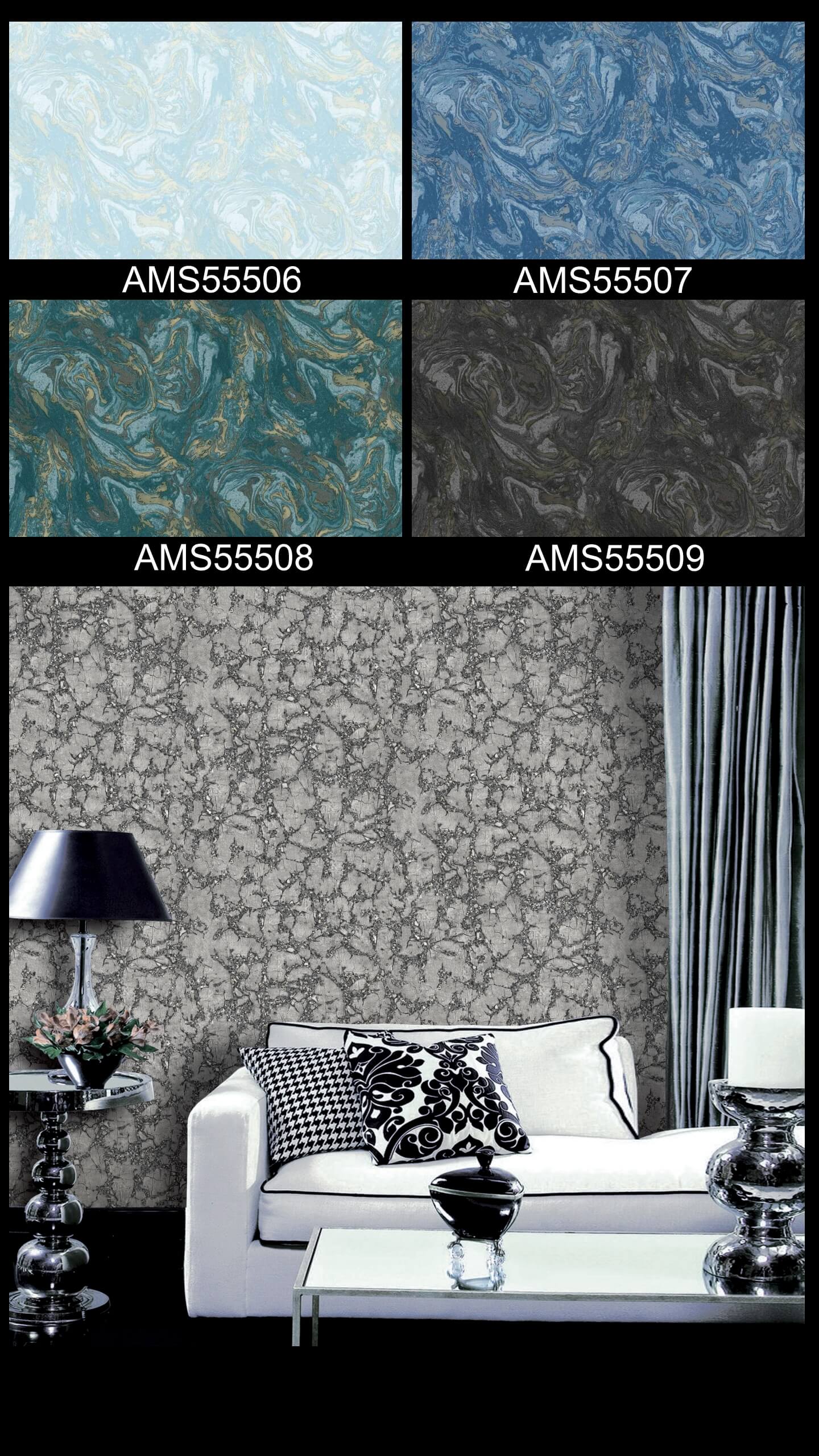 Trendy Damask Design PVC Wallpapers CostEffective Wall Decors Premium