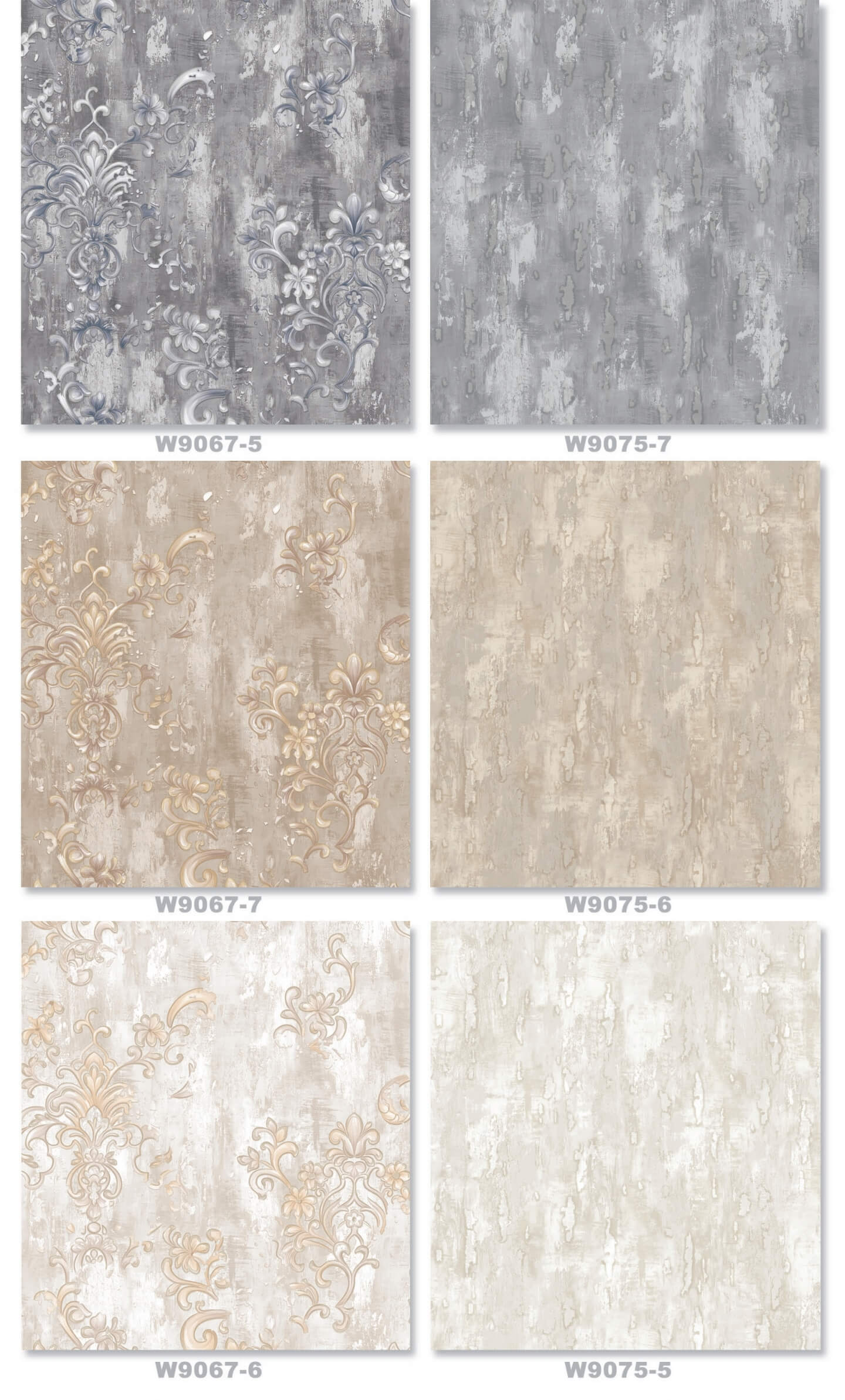 Orla Wave Glitter Textured Vinyl Luxury 3D Effect Wave Grey Wallpaper